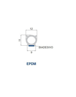 GUAINA CAPOTTINA IN EPDM NERO