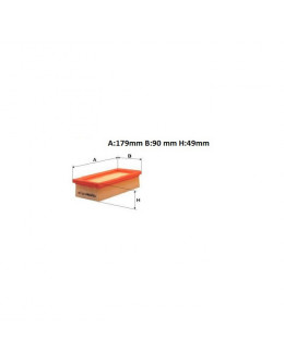 RECTANGULAR AIR FILTER FOR AIRBOX TECNAM