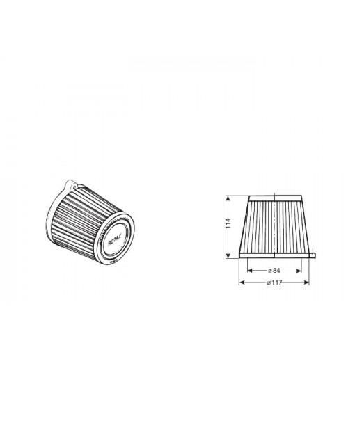 Filtro Aria Conico Universale K&N RU-5173: Flangia 152mm, Base 191mm, Top 149mm, Altezza 152mm, Lavabile E Riutilizzabile - 4