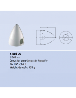 OGIVA BIPALA DIAM. 270 MM KASPAR PER ELICHE A PASSO VARIABILE IN VOLO