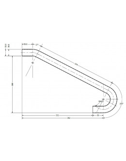 EXHAUST GAS TUBE IN STAINLESS STEEL ANTERIOR 