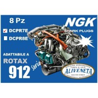 KIT CANDELE ROTAX 912 UL NGK DCPR7E